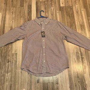 Arrow Mens Red/Gray Casual Dress Shirt